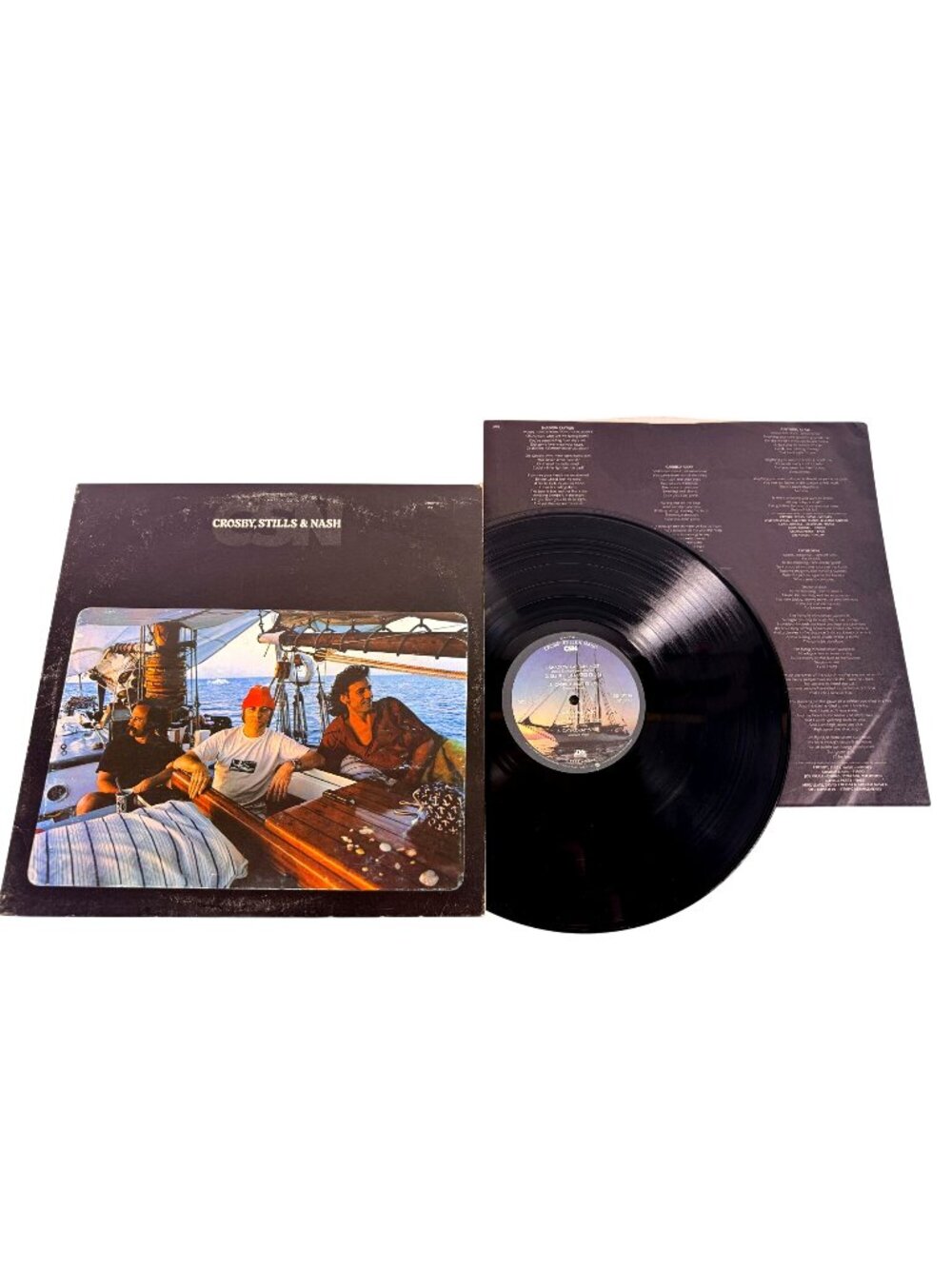 Crosby Stills & Nash CSN Vinyl LP SD 19104 Atlantic Records 1977 w/ Lyric Sleeve